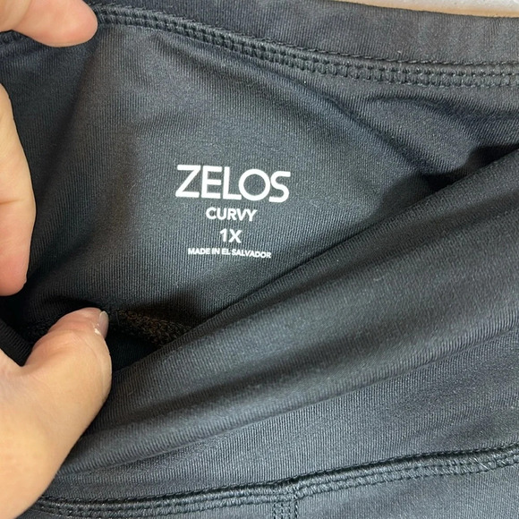 ZELOS Curvy Cropped Leggings Fruit and Mesh Details Women’s Size 1X - Picture 6 of 6